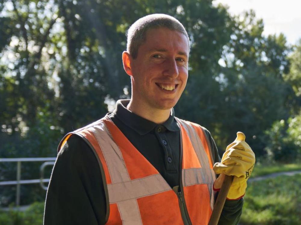 Medewerker in het groen